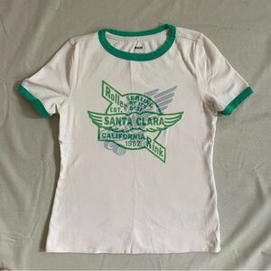 Maeve by Anthropology women’s Ringer Graphic Tee size xsmall